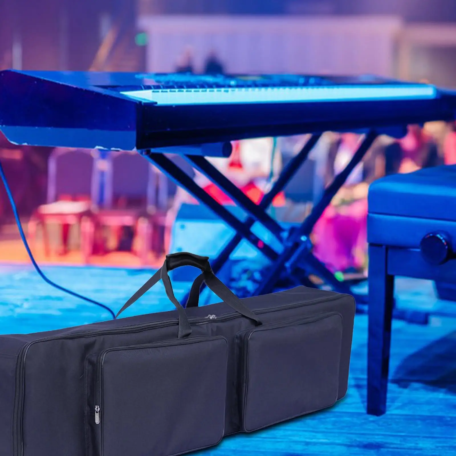 Oxford Cloth Keyboard Case 88 Key Electric Piano Carry Bag Wear Resistant Portable Tote for Music Performance Piano Bag