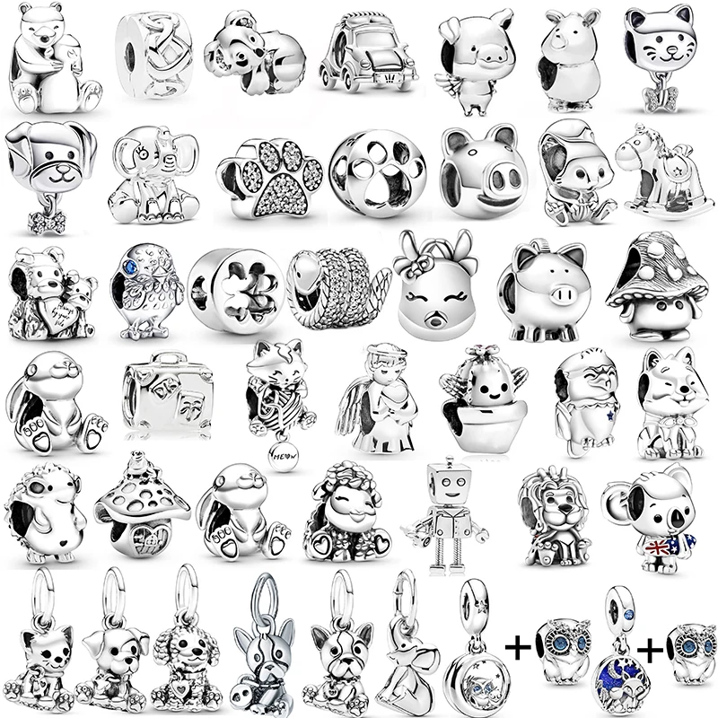 2Pcs/Lot Special Offer Animal Styles Charm Beads Fit Original DIY Bracelet Necklaces For Women Kids Children Jewelry Gift Making