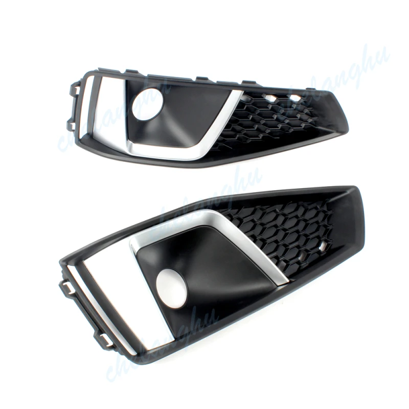 Front Bumper Fog Lamp Frame For Audi A4 B9 S4 2019 Sport High Quality Fog Light Cover Grille Car Accessories