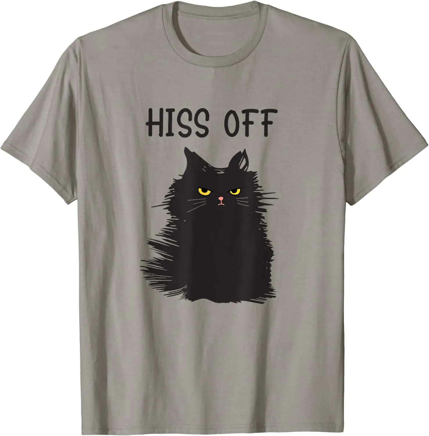 Black cat shirts for girls, humor Hiss Off Meow Cat T-Shirt