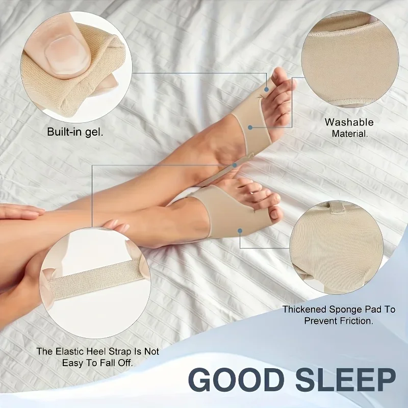 Unisex Toe and Thumb Separators with Pads‑Adjustable Elastic Toe Separators for Foot Comfort‑Nighttime Use, Hiking Foot Care