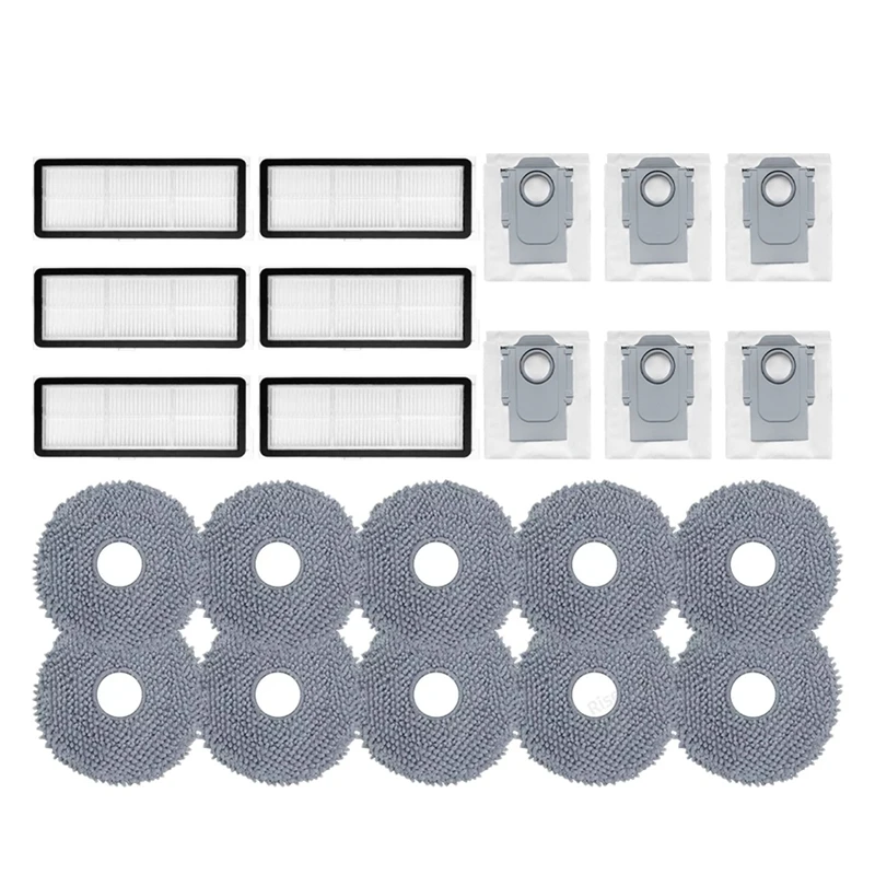 

A98G-For Roborock Qrevo Curv Accessories Hepa Filter Rag Dust Bag Replacement Parts