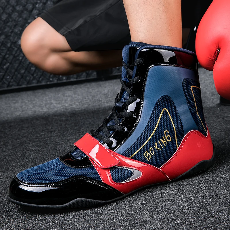 Men Quality Fighting Classic Training Wrestling Shoes Top Quality Sneakers Women's Sports Shoes New High Tube Boxing Sneakers