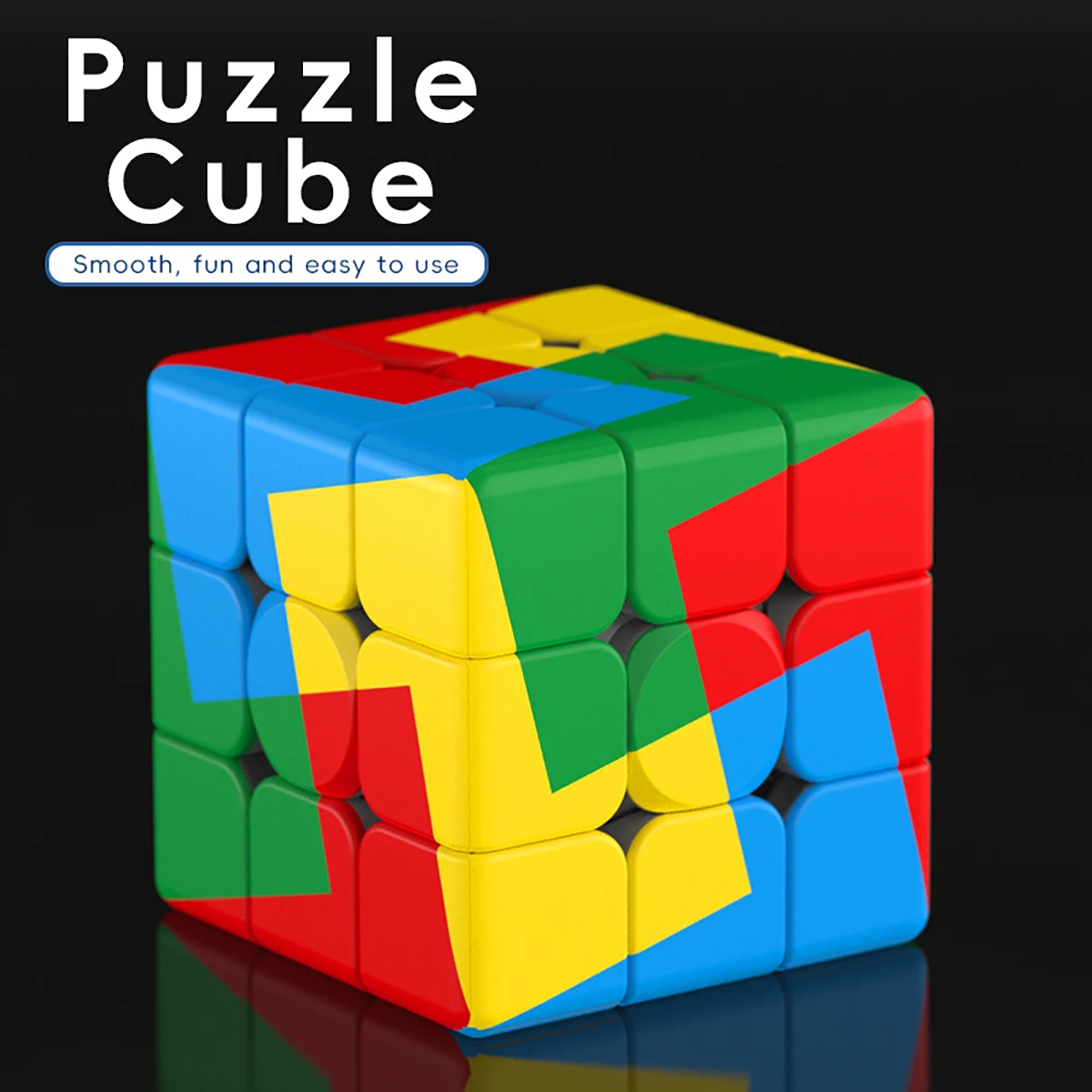 المكعب السحري 3x3x3 سريع تويست الأشعة فوق البنفسجية المطبوعة أربعة ألوان طاحونة الإجهاد تخفيف لغز لعبة المهنية لعبة أطفال هدية