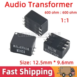 2pcs SMD Digital Audio Transformer Impedance 600 ohm : 600 ohm Inductance 7mH Turns Ratio 1:1 isolation Isolator Transformer