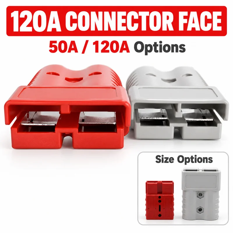 Quick Connect Battery Power Plug Options 50A 120A with Silver Plated Copper Contacts for ATV Winch and Trailer Wiring