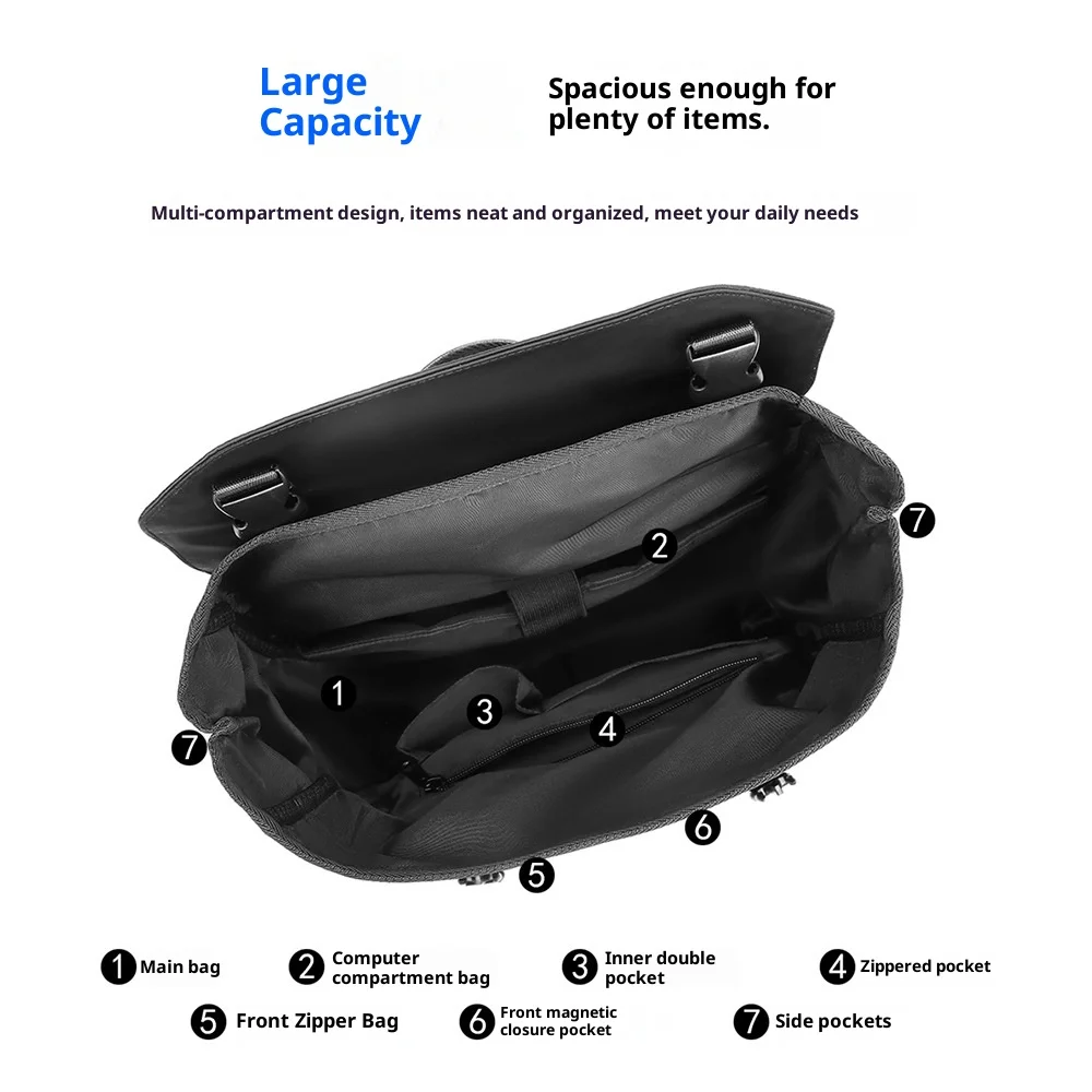 Mochila masculina de grande capacidade para computador, 16 espaços, casual, viagem, leve, estudante, bolsa de ombro, sistema de conforto