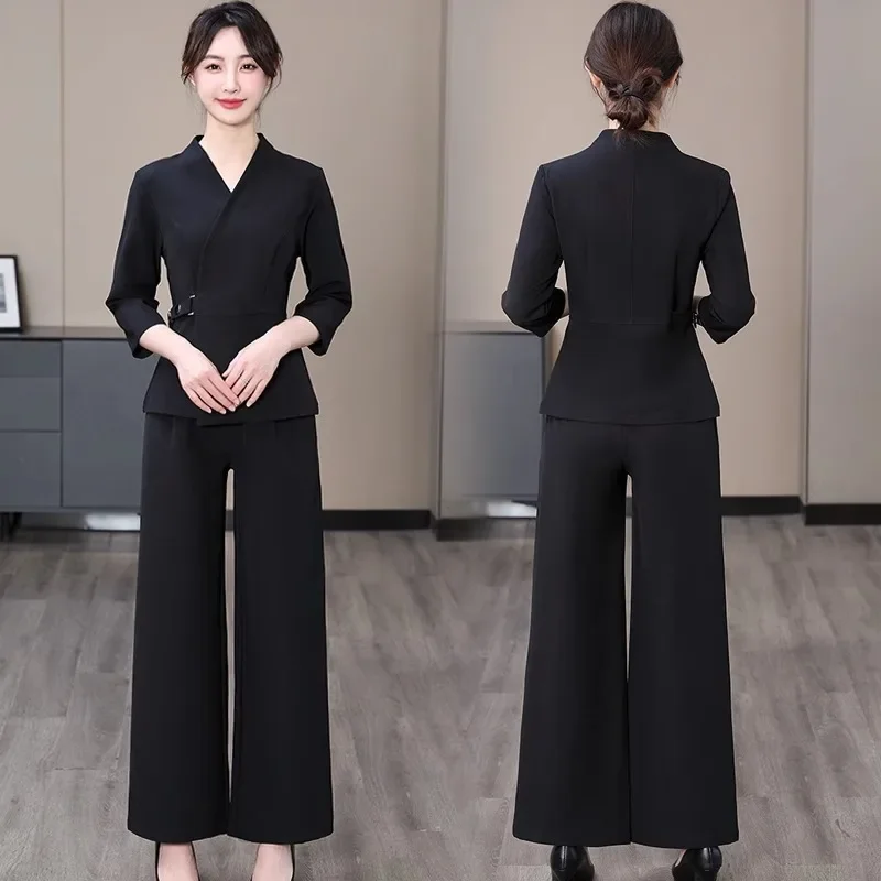 Esthetic Uniform Summer Short Sleeve Beauty Salon Suit Women's Spa Beautician Clothing Hotel Massage Workwear Korean Overalls-BC