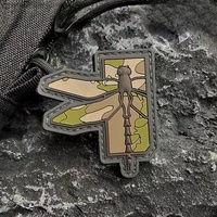 Dragonfly 3D PVC Hook&Loop Patches Camouflage MC Color Tactical Morale Badge Replica Scorpion Emblem Backpack Sticker