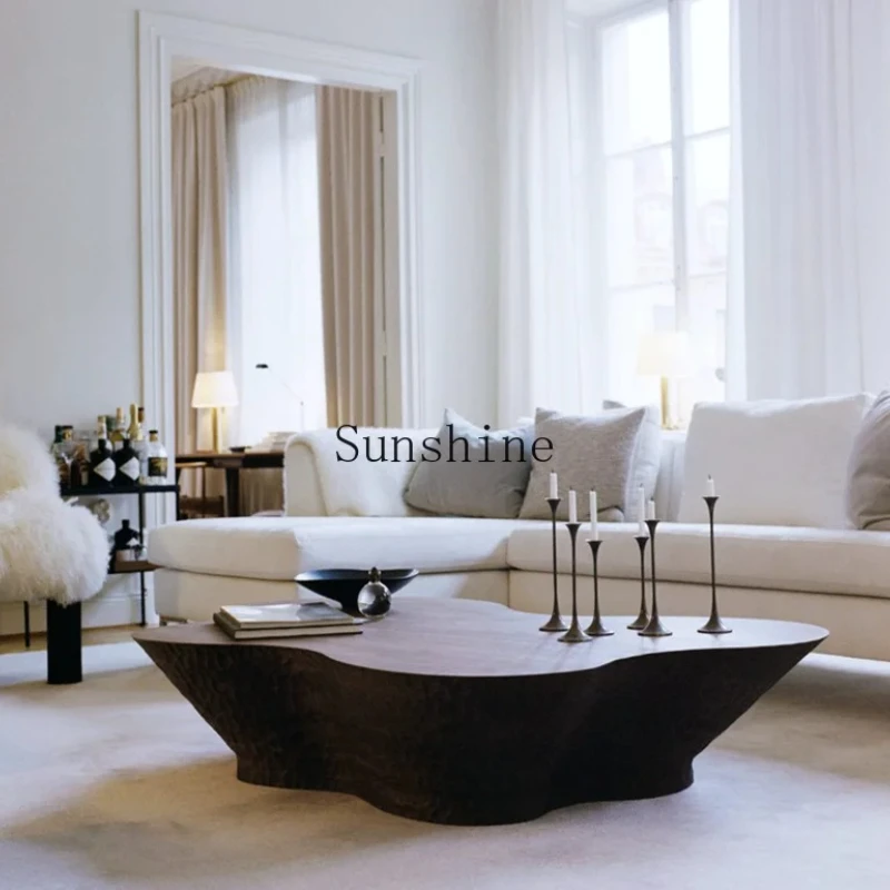 

Retro silent wind art personality simple modern round coffee table