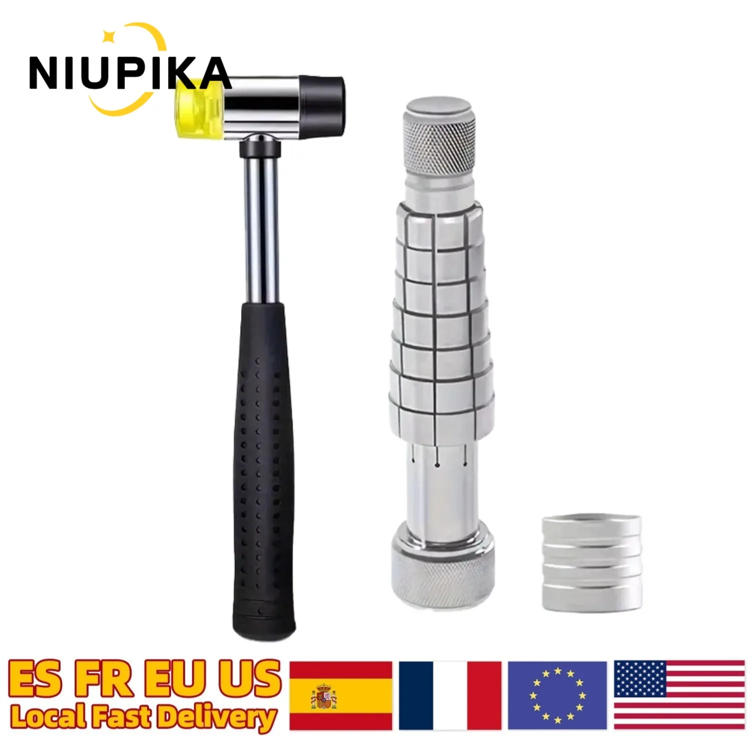 

17-24mm Silver Ring Enlarger With Hammer Ring Sizing Tool Kit Metal Jewelry Expander For Wedding Band Resizing Jewelry Making