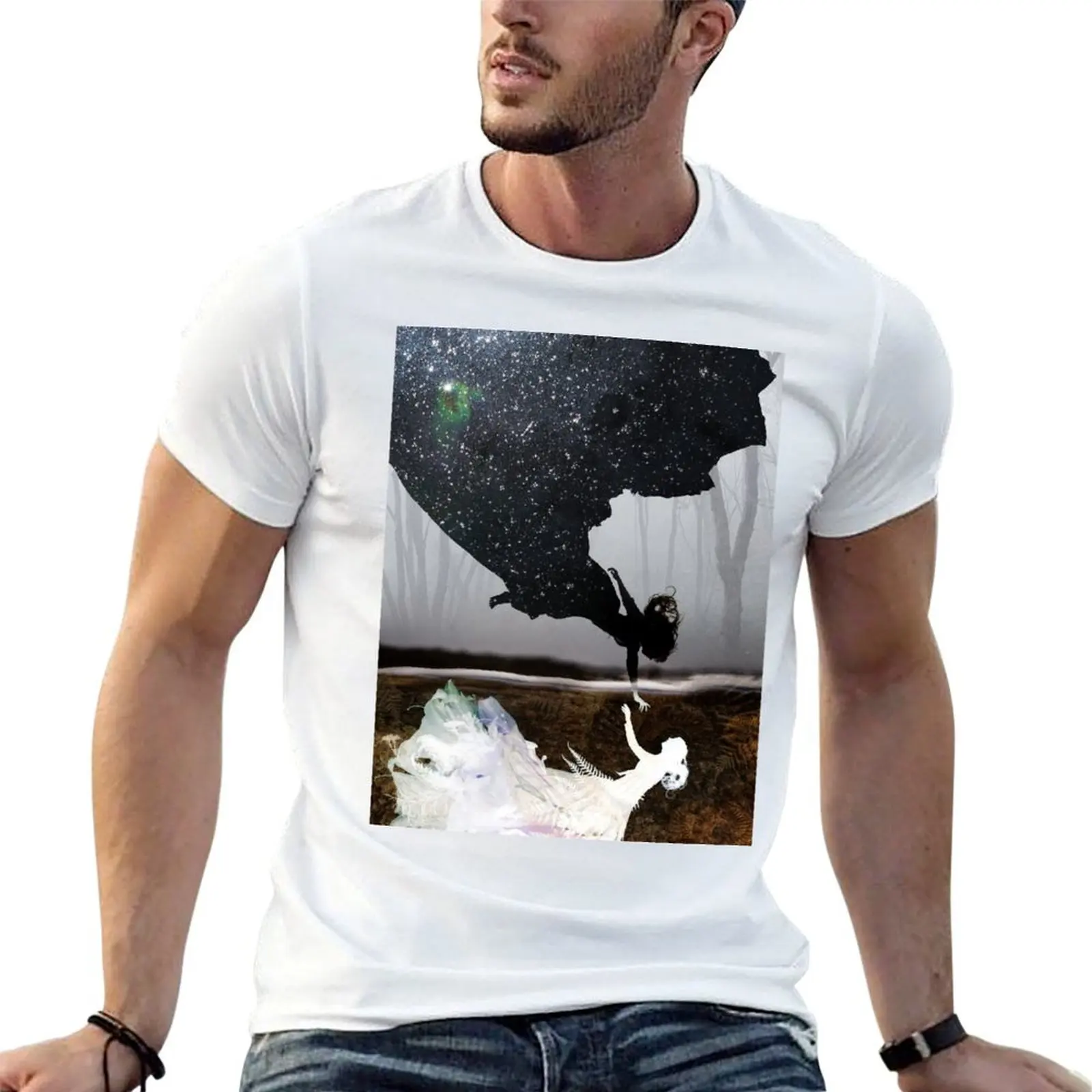 Camiseta Flesh or Fossil de Lorena Carrington, camiseta de algodón para hombre, camiseta gráfica para hombre, camisetas para hombre, camiseta divertida de algodón