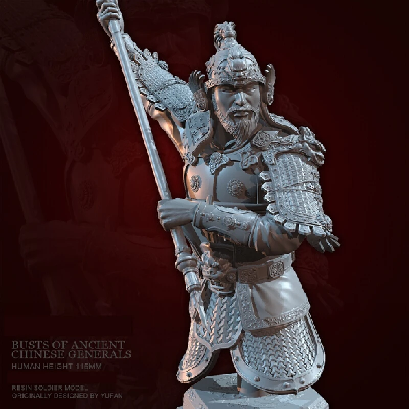 

115mm Bust Of An Ancient General Resin Model Figure Gk Micro Miniature 3d Printed White Model Toy Unassembled And Unpainted Kit