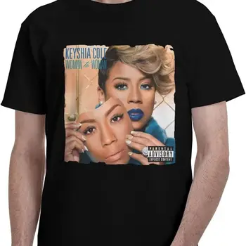 Keyshia Cole Mens Short Sleeve T Shirt Outdoor Cotton Round Neck T-Shirt Black