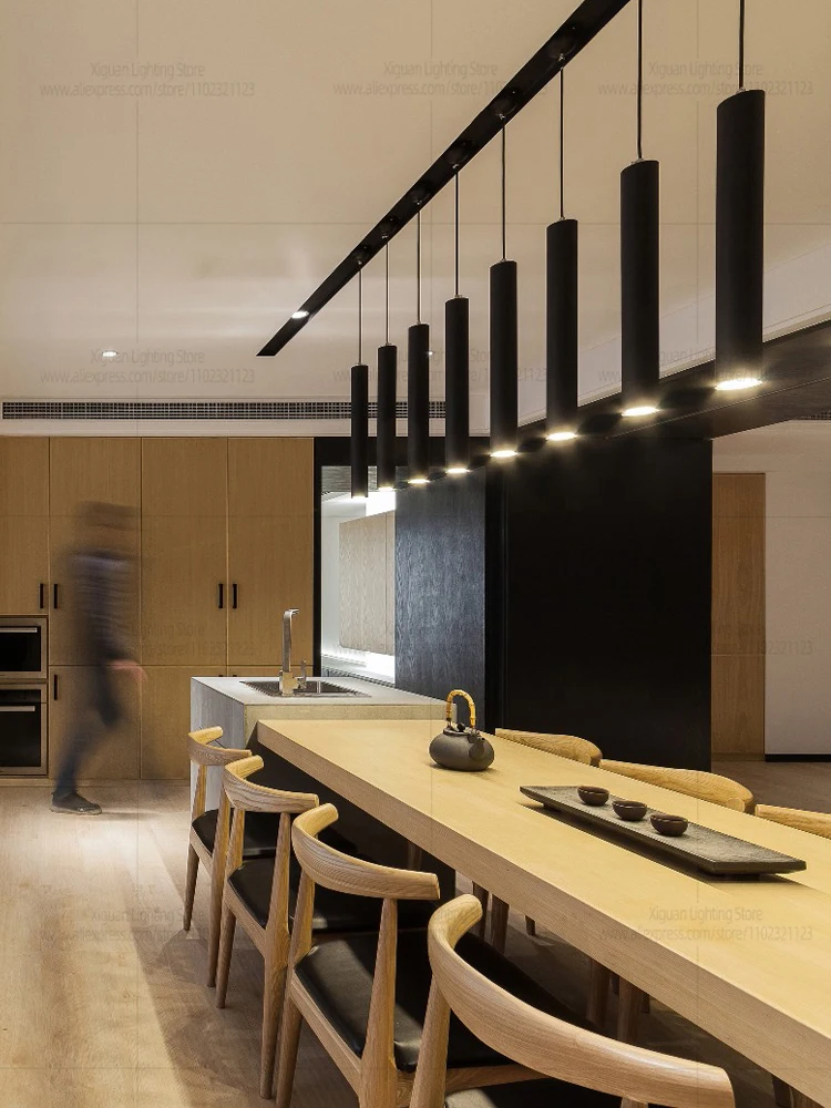 

Modern Long LED Living Room Pendent Lamp Staircase Villa Pendant Light Indoor Lighting Fixtures dinining Room Bedroom Chandelier