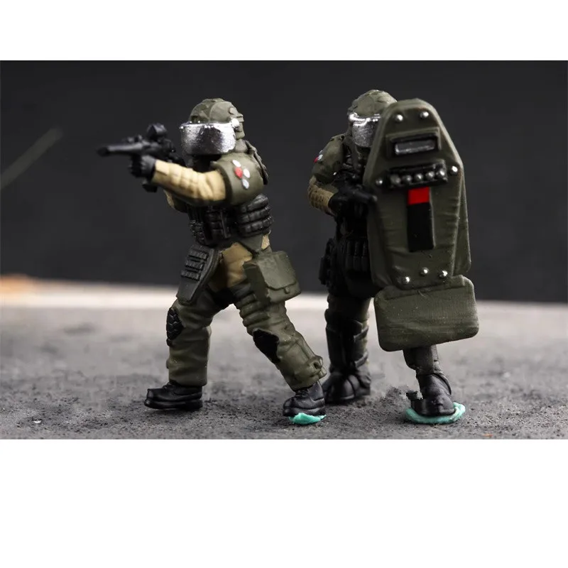 مقياس 1:72 رسمت 4 قطعة جنود المعدات الثقيلة الروسية المشهد ملحق دمية عمل نموذج لجسم جمع عرض اللعب هدية