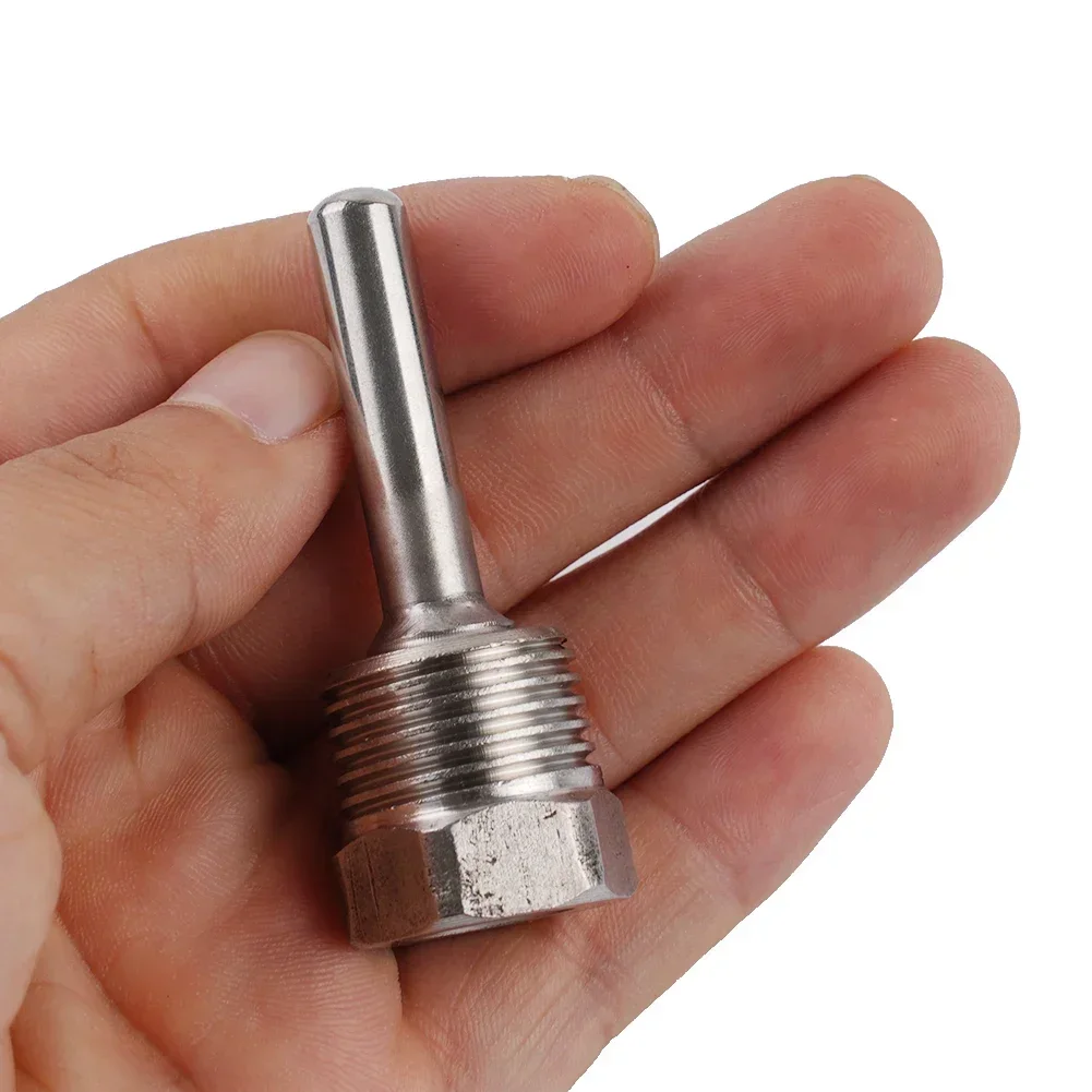 30-200mm Thermowell Stainless Steel Thread Probe 1/2 G Thread For Temperature Sensor Waterproof Thermowell Immersion Sleeve