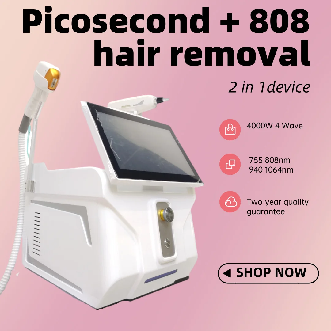 2025 2 en 1 4000 واط سوبرانو تيتانيو هييلو بلاتينو ديودو 755 808 1064 نانومتر 4 طولية دي أوندا ماكينا لاسير إندولورا 4000 واط