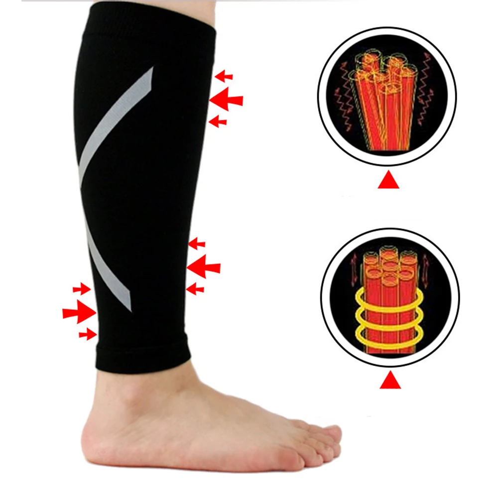 

Compression Sock Calf Sleeve Socks Black Basketball Sports Breathable Night Run Muscle Training Leggings