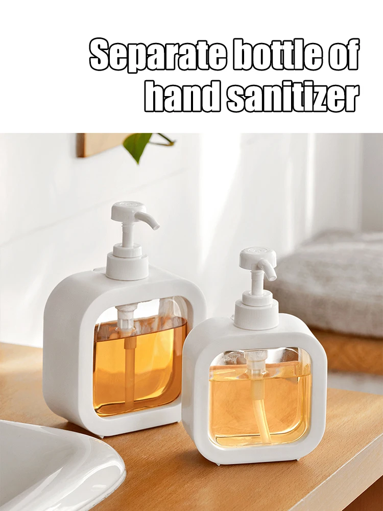 1/2 Stück Seifenspenderflasche mit großer Kapazität, transparente, sichtbare Kunststoff-Pressflasche, geeignet für Reisen, Küche, Badezimmer – Detail 1