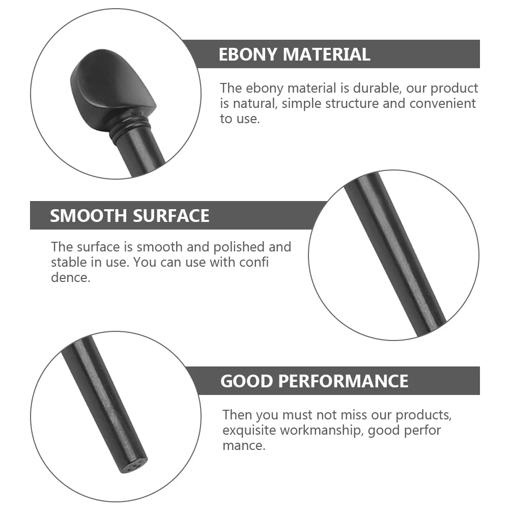 

12Pcs Ebony Oud Parts Tuning Pegs Durable Practical Replacement Smooth Surface for String Instruments Premium Oud Tuning Pegs