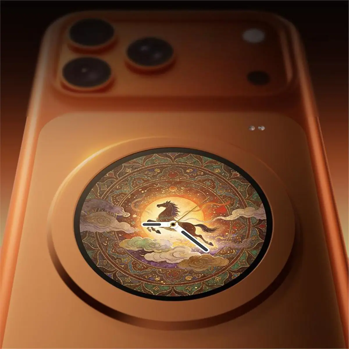 Magnetic NFC Ink Smartphone Case, Suitable for 17 Pro Max.DIY Pattern Ink Mobile Phone Case Orange