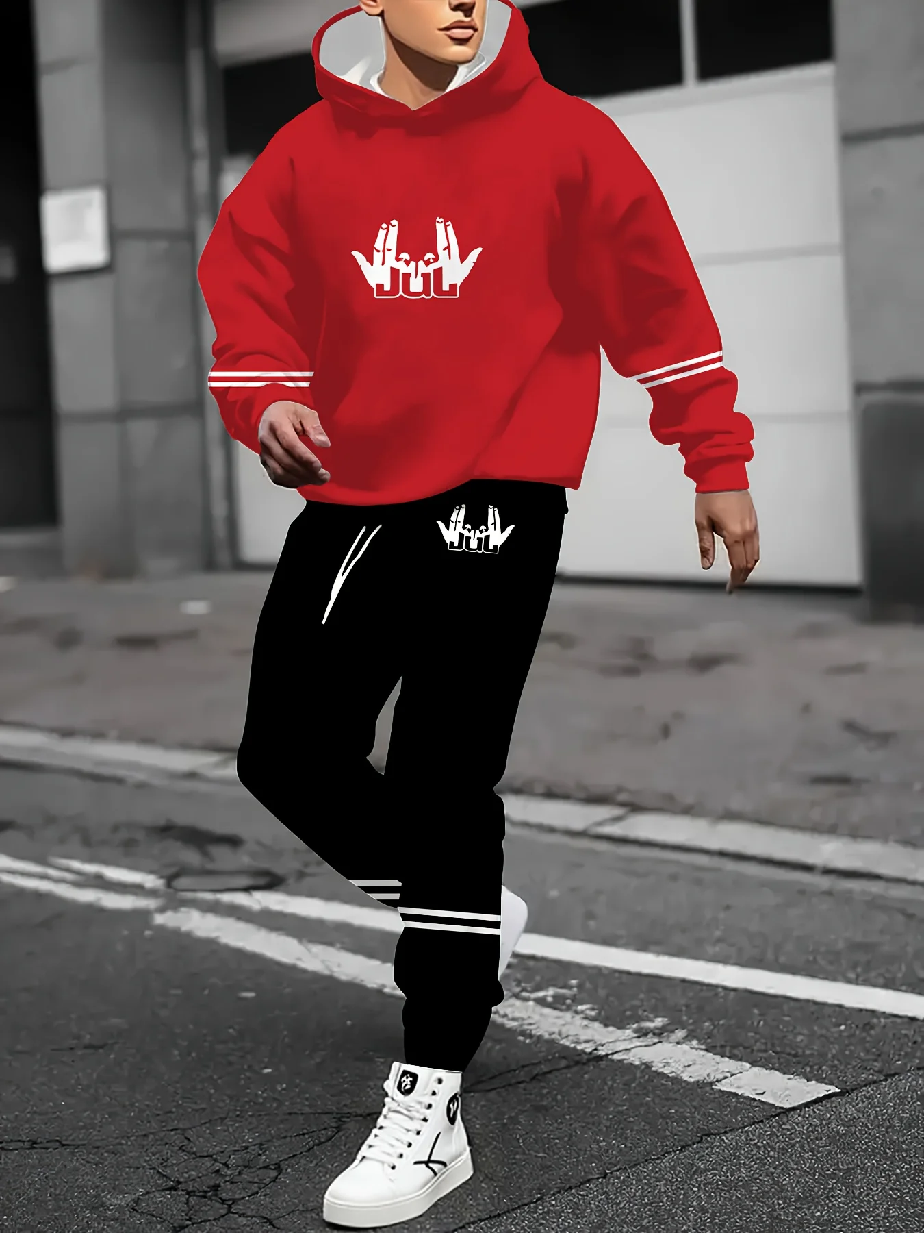 2025/26 herbst Winter Neue Trendy männer Hoodie Mode Y2K Hosen Übergroßen Sweatshirt + Hosen Jogging Anzug Männliche Kleidung anzug