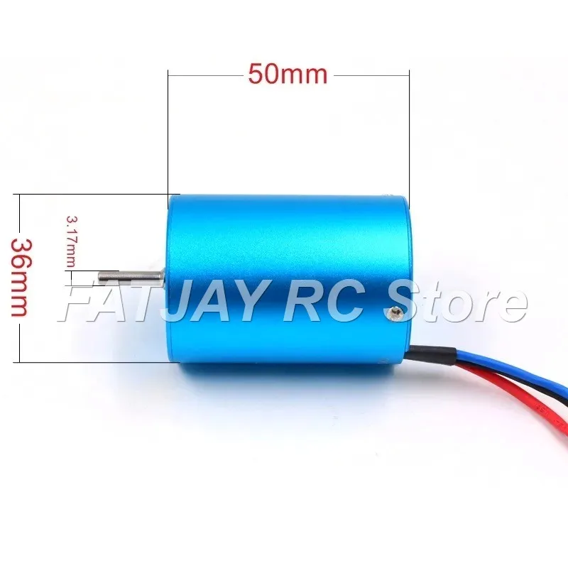 1500KV/3300KV/4300KV FATJAY 3650 4-pole Inrunner Motor for 1:10 RC Car Boat Model Parts
