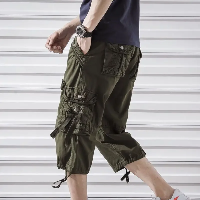 Men's Cargo Shorts Camo Camouflage Hiking Male Short Pants Over Knee Comfortable Popular Clothes 2024 Fashion Jorts Homme New In