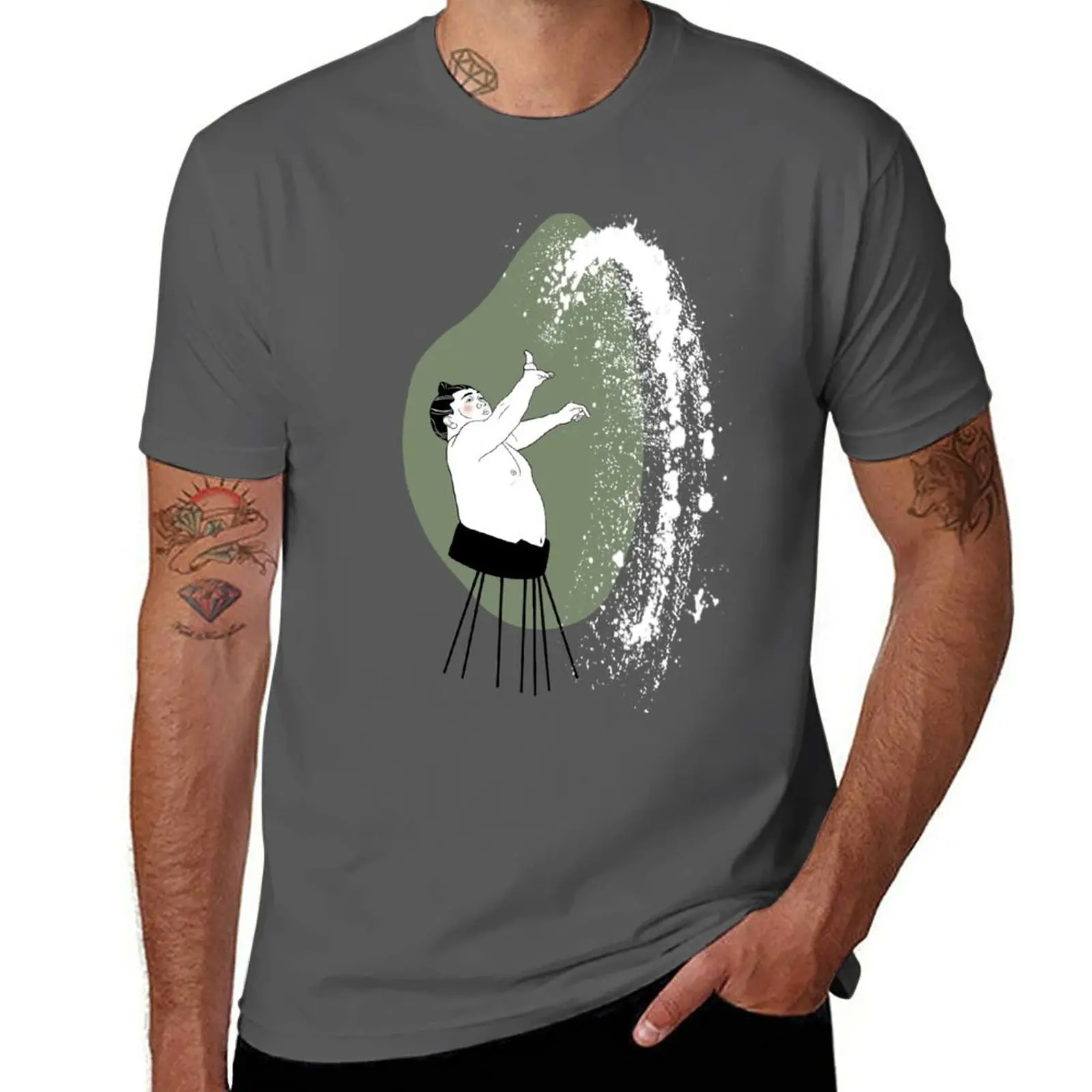 New Sumo - Rikishi Terutsuyoshi T-Shirt black t shirts plus size tops t shirts for men