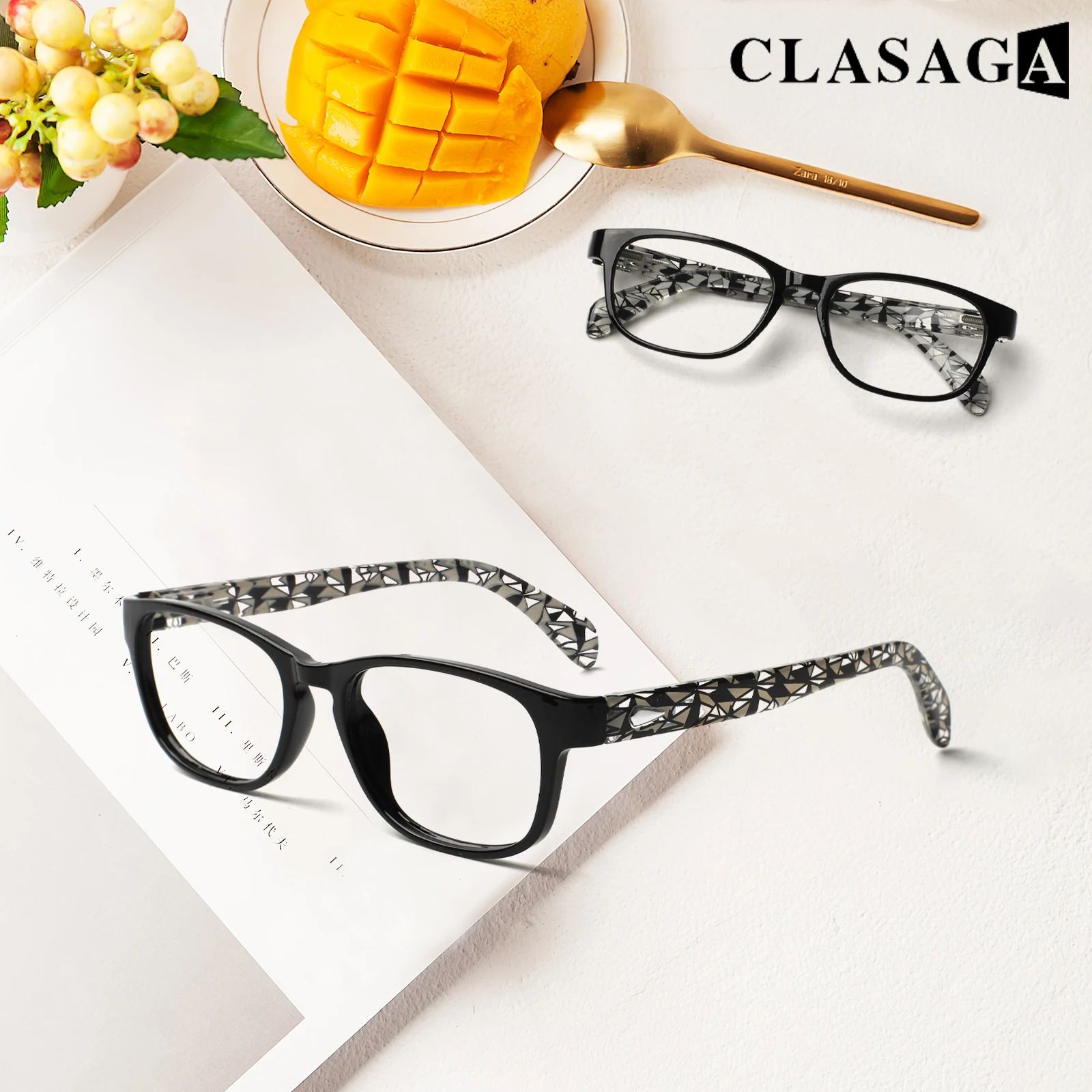 

New Fashion Reading Glasses for Women Rectangular Ultralight Frames HD Transparent Lenses Optical Prescription Glasses 0~+6.0