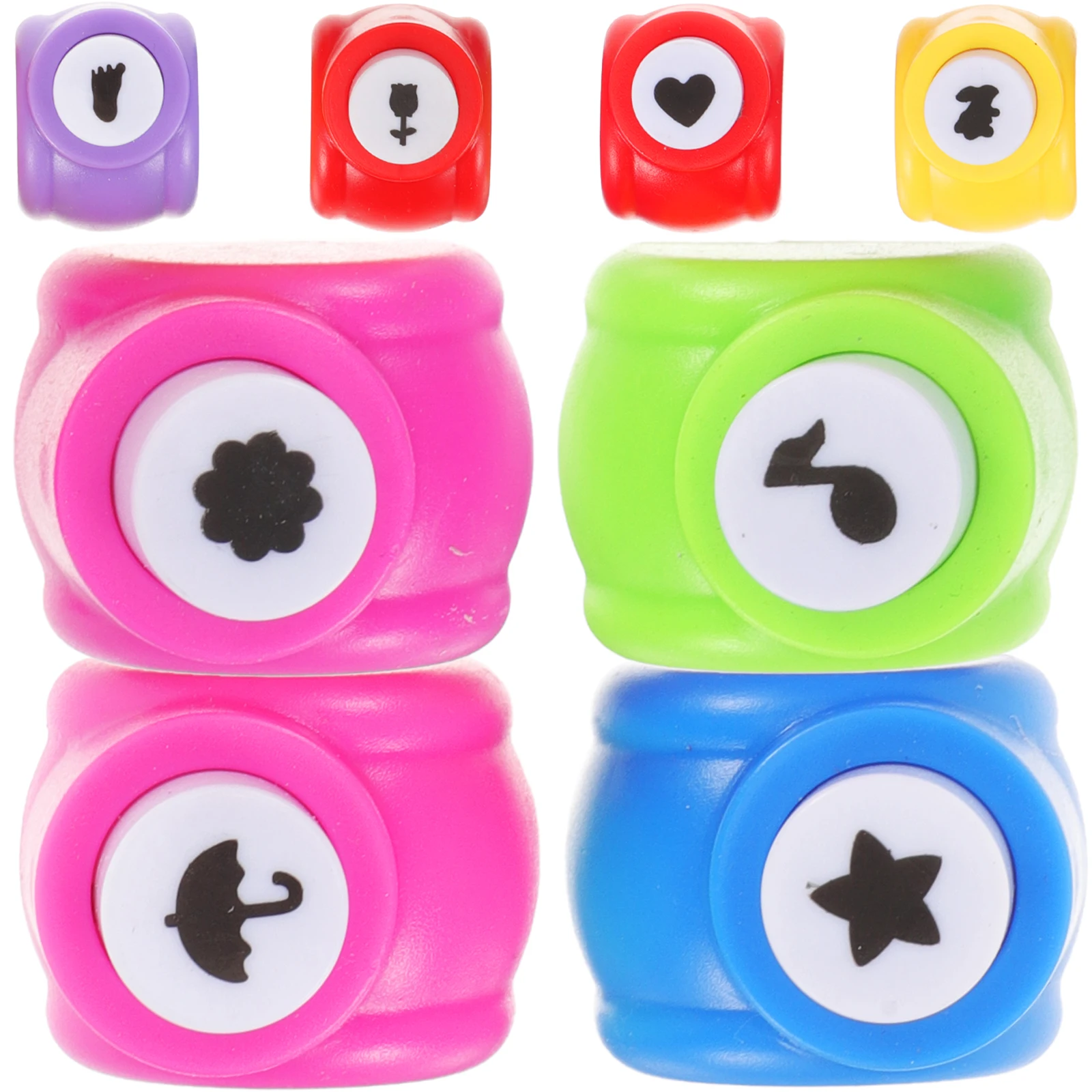 

8 Pcs Embossor Set Shape Puncher for Crafts Kids Hole Shapes Handheld Punching Paper Punches Shaped