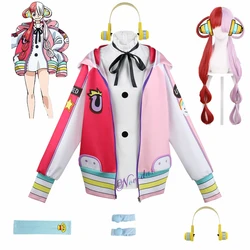 Anime Film Red Uta Cosplay Costume Adult Kids Halloween Party Clothes Wig Hoodie Jacket Coat Dress Suit