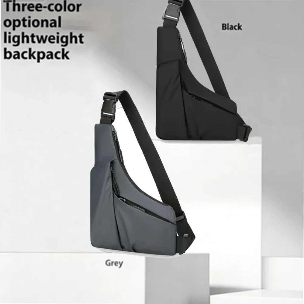 Herren Anti-Diebstahl Dreieckige Umhängetasche mit Verstellbarem Gurt Lässige Brusttasche für Outdoor, Pendeln und Reisen