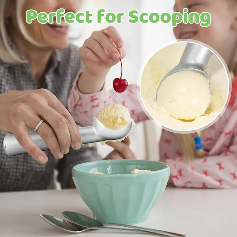 Ergonomic Ice Cream Scooper Ice Cream Scoop Set Food Grade Aluminum Alloy Stainless Steel Scoopers with Ergonomic for Desserts