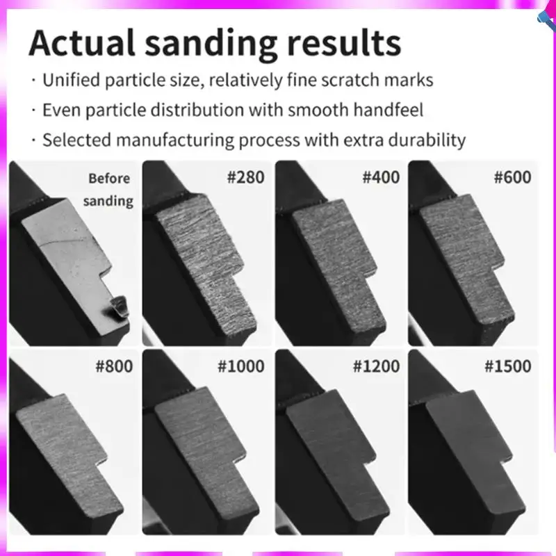 N96R Combination Of Self-Adhesive Sandpapers Included Grinding Block For Modeler Hobby Building Tools Model Making DIY