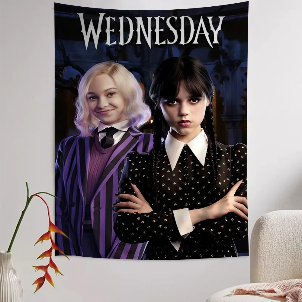 American Movie TV Wednesday Addams Colorful Tapestry Wall Hanging Cheap Wall Hanging Wall Tapestries Mandala Wall Hanging Sheets