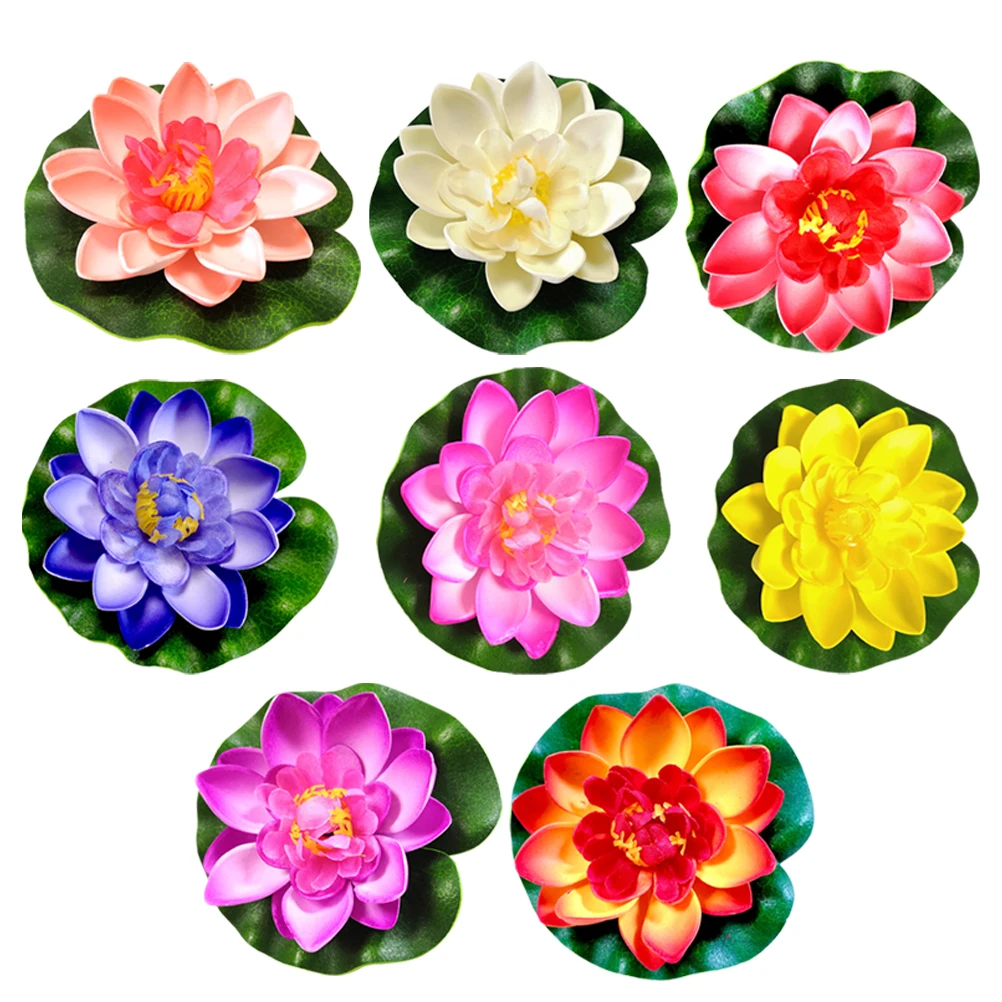 

Garden Decor Lily Pad Artificial Lotus Wedding Simulation Flower Fake Water Flowers