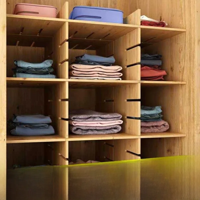 Free Combination Kitchen Cabinet Organizer Shelf Dormitory Storage Rack Layer Partition Wall Mounted Shelf Space Saver