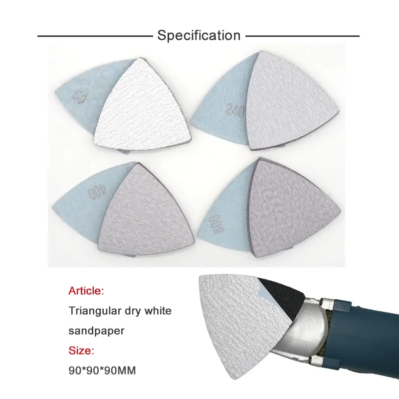 

25 Pcs 90*90*90mm Sanding Sheets Triangle Sandpaper Hook & Loop 60 To 800 Grits Abrasive Sanding Disc For Wood Metal Sanding