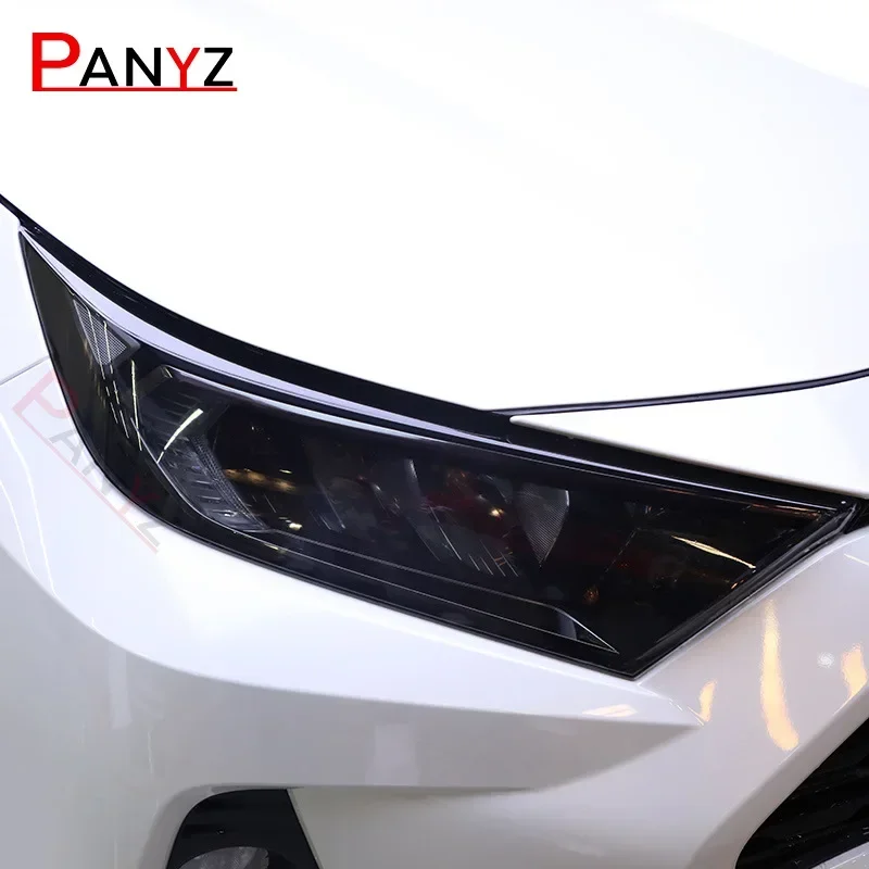 2 قطعة سيارة العلوي طبقة رقيقة واقية حماية تينت أسود شفاف بولي TPU ملصق لتويوتا RAV4 XA50 2019 2020 2021 اكسسوارات #5