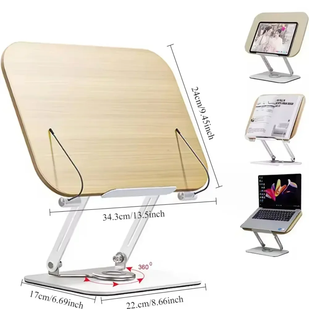 Adjustable Reading Bookshelf Multi Functional Metal Stand Foldable Aluminum Alloy Stand Desktop Portable Tablet Stand Book Stand