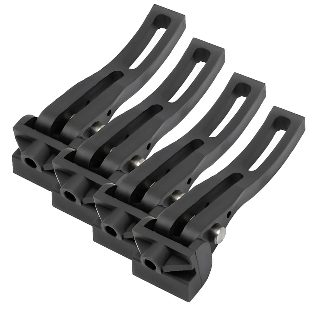 Black Aluminum Truck Bed Cover Clips 4PCS for Hard Folding or Soft Folding Cargo Covers 17x10x5.5cm Quick Install