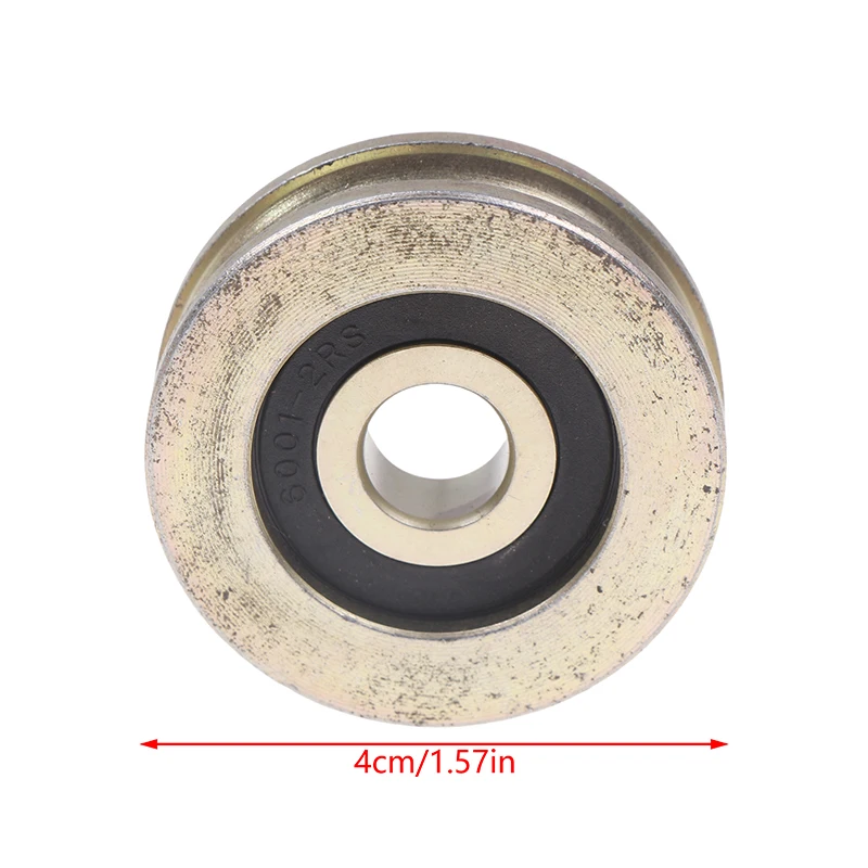 1Pcs 10x40x12.5 With Groove Bearing Pulley U-groove Rolling Wheel 8mm Steel Wire Rope Overhead Crane Wheel 4cm Guide Wheel