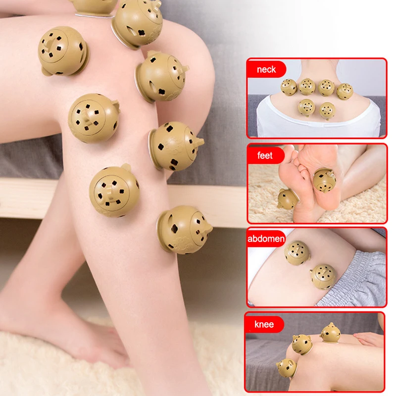 Moxibustion Box Mugwort Tube Moxa Sticks Mini Pot Burner Acupuncture Point Warm Massage Therapy Joint Pain Relief Health Care