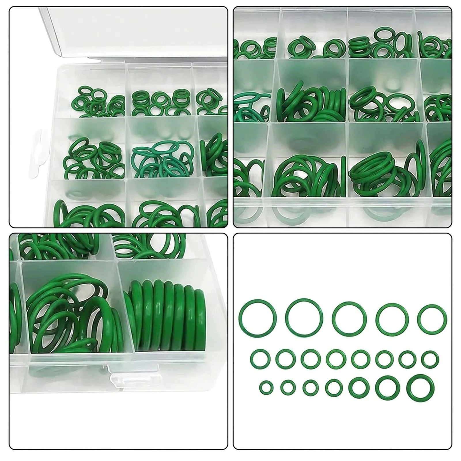 530 Pcs Nitrile O Rings for AC Repair and Vehicle Maintenance 18 Sizes in Compact Organizer Case for Easy for access