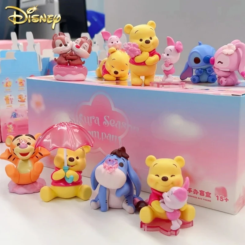 

Новая оригинальная серия Disney Winnie The Pooh Sakura, сезонная серия, весенняя медовая слепая коробка, экшн-фигурка, кавайная кукла, загадочная коробка, подарки для детей