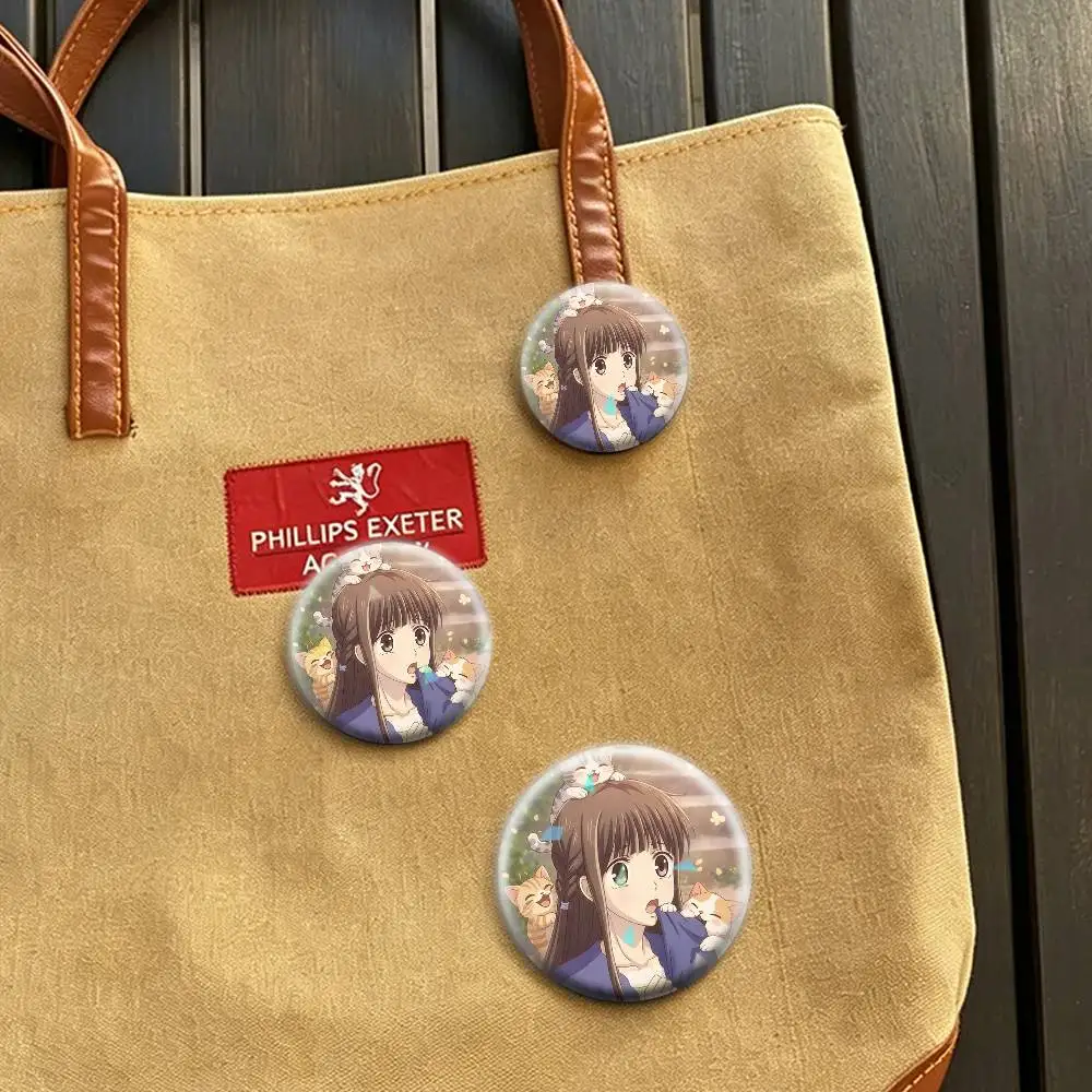 Fruits Basket T-Tohru Honda  32/44/58mm Handmade Pins Round Brooch Badge Backpacks Clothes Jewelry Gifts