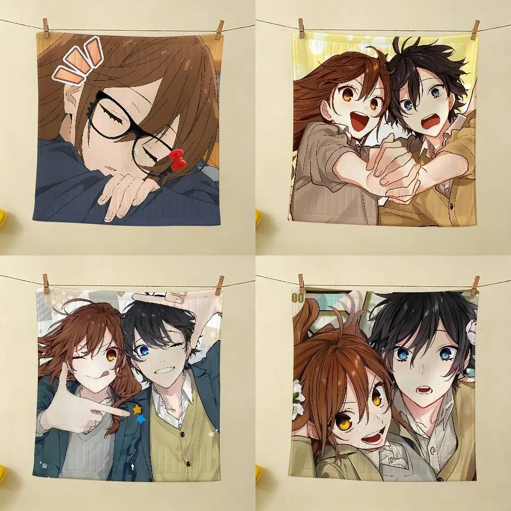 H-Horimiya Anime For Whole House Use Polyester Cotton Daily Towel, Hanging Kitchen Hand Wiping Cloth, Durable