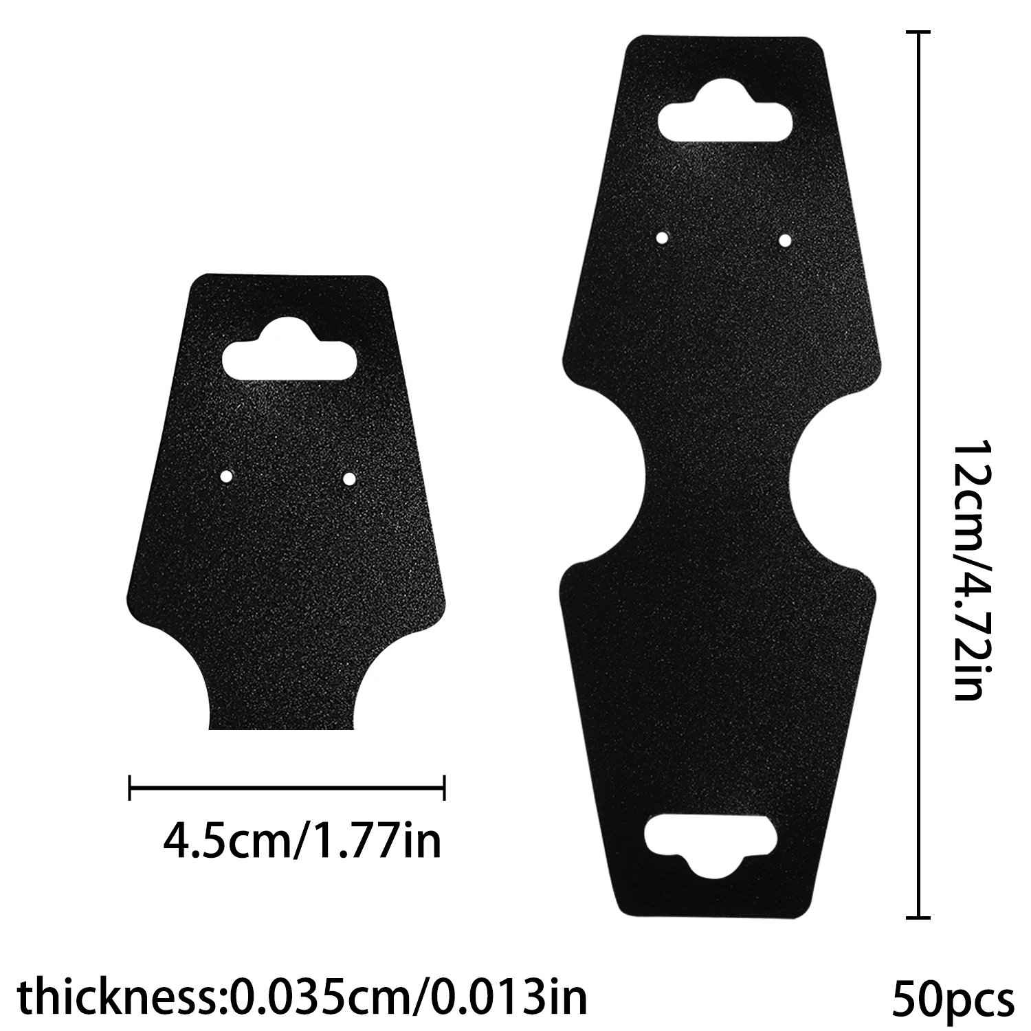 50pcs 4.5x12cm Jewelry Display Card Price Tag Foldable Blank Kraft Paper Card Necklace Bracelet Earrings Packaging Hanging Card